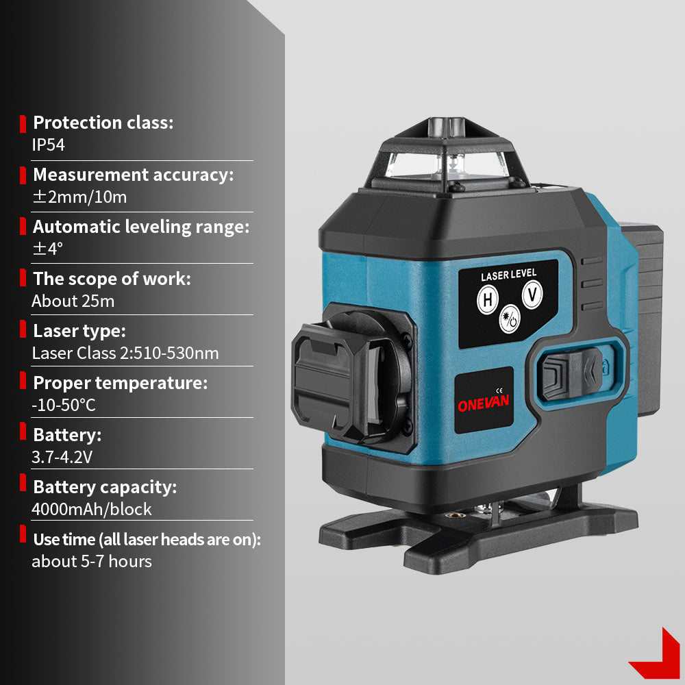 ONEVAN Paint Spray Gun & Green Laser Level & Electric Rivet Gun Brushless Cordless 3?Pc. Combo Kit 6.0Ah