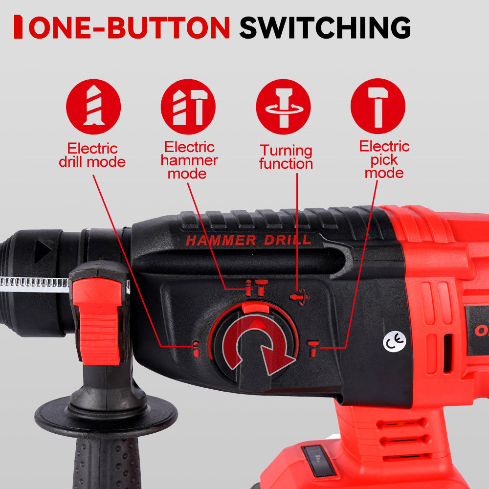 ONEVAN 26mm 2000W Brushless Cordless Hammer Drill | For Makita 18V Battery