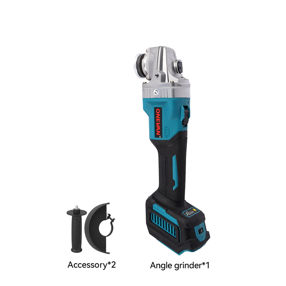 ONEVAN 1/2 1200N¡¤m Impact Wrench & 125mm Grinder & 13mm Drill Brushless Cordless 3?Pc. Combo Kit 6.0Ah