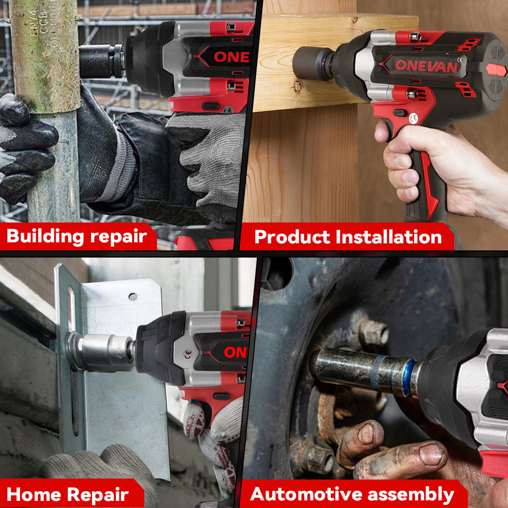 ONEVAN 1/2 1800N¡¤m Torque Brushless Cordless Impact Wrench | For Makita 18V Battery