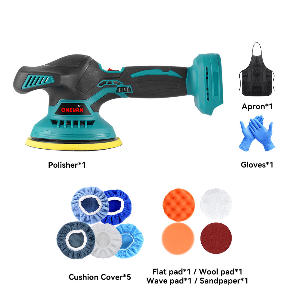 ONEVAN 1/2 1200N¡¤m Brushless Impact Wrench & Polishing Machine 2?Pc. Combo Kit 6.0Ah