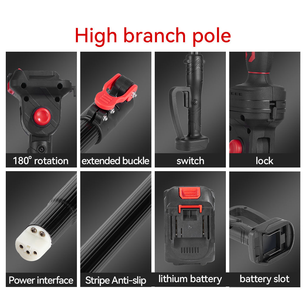 ONEVAN 6 Chainsaw & 25mm Pruner with 2m Telescoping Pole Brushless Cordless Combo Kit
