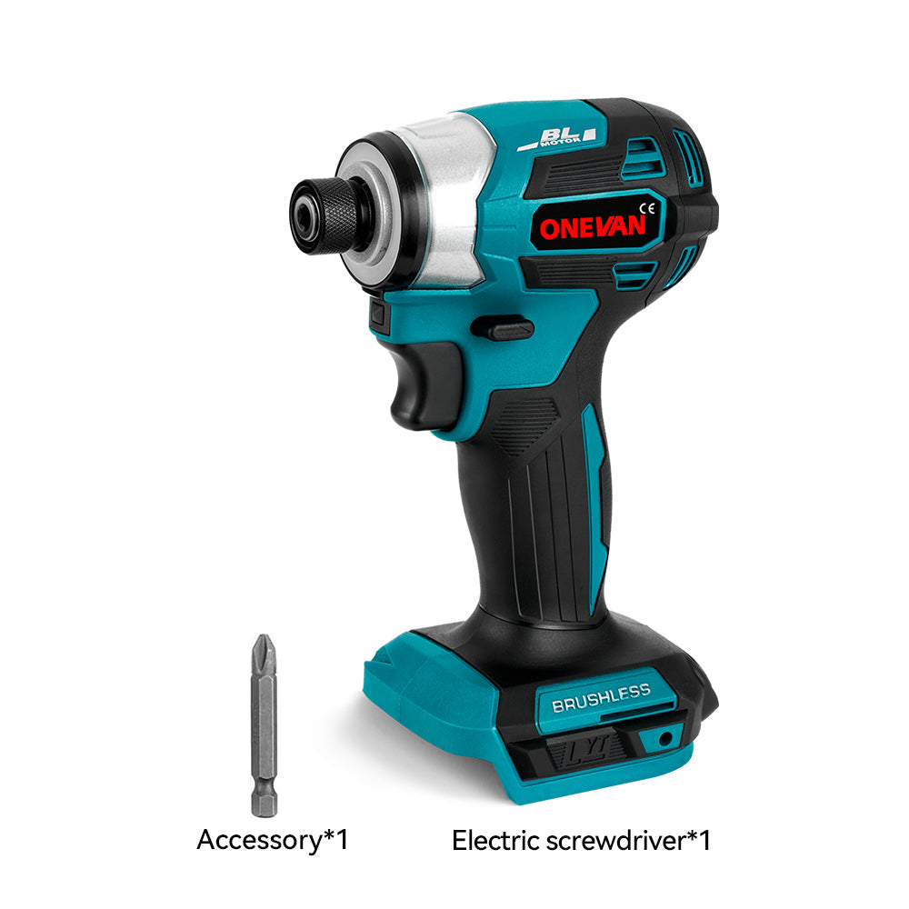 ONEVAN 125mm Circular Saw & 13mm Electric Drill & 1/4 Screwdriver Brushless Cordless 3?Pc. Combo Kit 6.0Ah