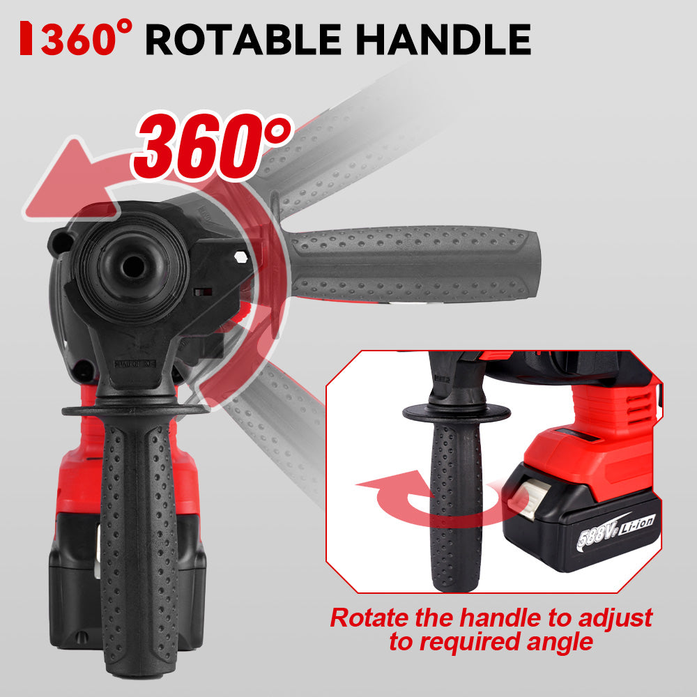 ONEVAN 26mm 2000W Brushless Cordless Hammer Drill | For Makita 18V Battery