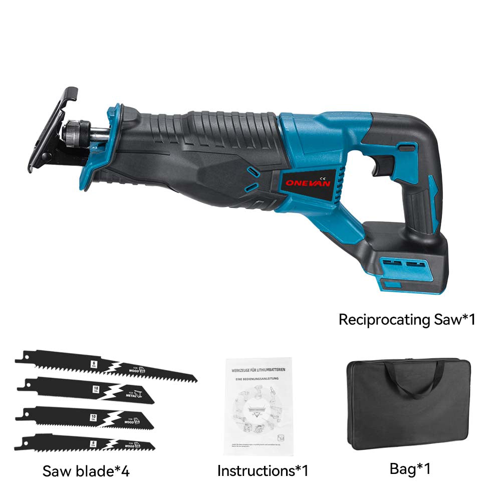 ONEVAN Paint Spray Gun & F30G Nail Gun & 32mm Reciprocating Saw Brushless Cordless 3?Pc. Combo Kit 6.0Ah
