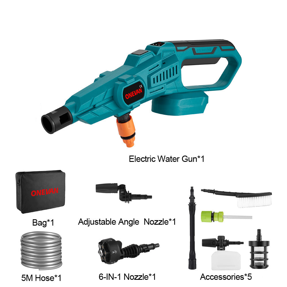 ONEVAN 200Bar Pressure Washer & Polishing Machine Brushless Electric 2?Pc. Combo Kit 6.0Ah