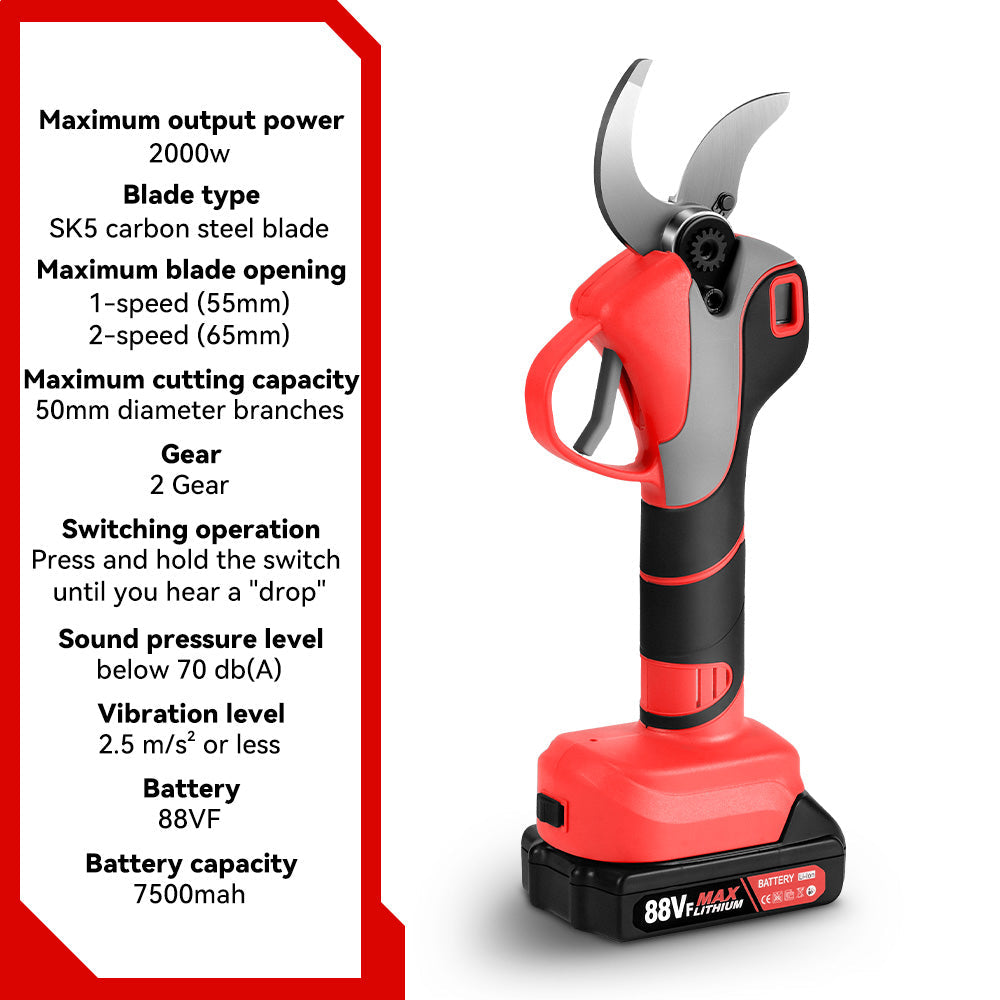 ONEVAN 30mm & 50mm Pruning Shears | 8 Chainsaw & 8 Pole Chainsaw | 510mm Hedge Trimmer Brushless Cordless 5?Pc. Combo Kit