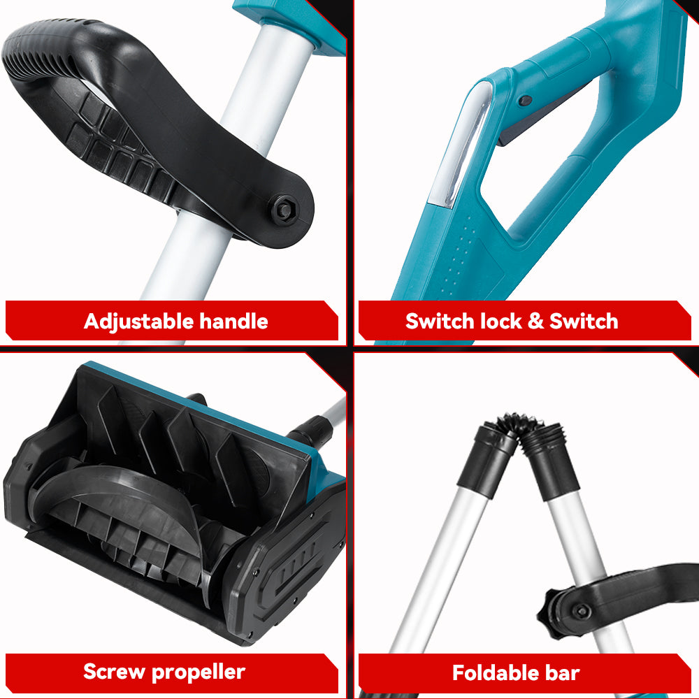 ONEVAN Brushless Cordless Snow Shovel Foldable Handheld Snow Thrower| For Makita 18V Battery