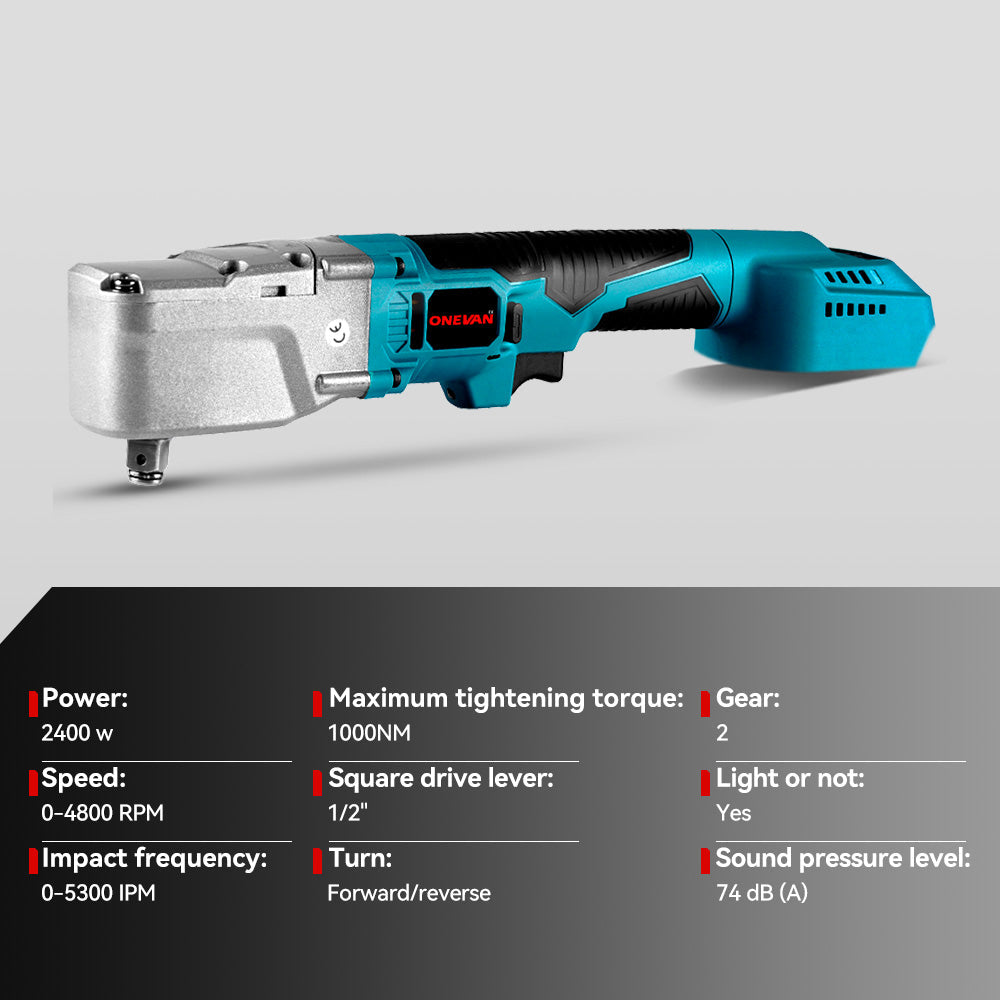 ONEVAN 3/4 3100N¡¤m Impact Wrench & 1/2'' 1000N¡¤m Ratchet Wrench Brushless Cordless 2?Pc. Combo Kit 6.0Ah