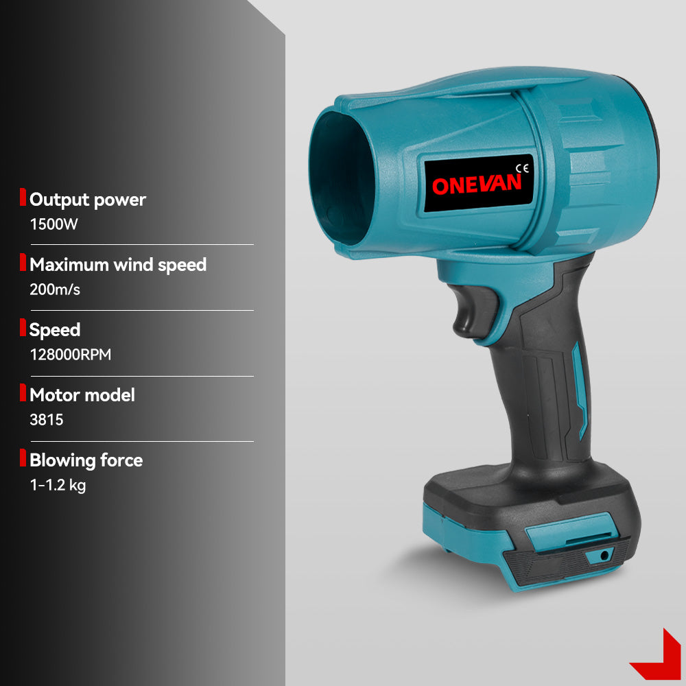 ONEVAN 1500W Turbocharged Brushless Blower High-Performance Wind Machine | For Makita 18V Battery