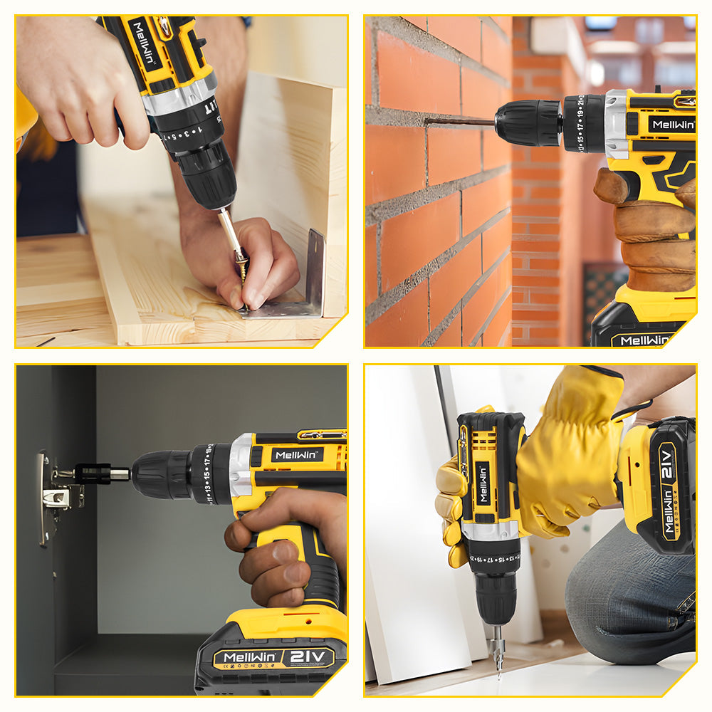 ONEVAN Brushless Cordless Impact Drill Set With 34 Accessories | For Makita 18V Battery
