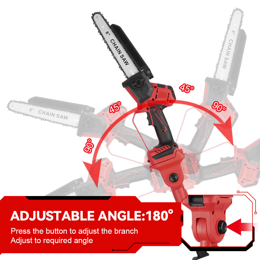 ONEVAN 8 Cordless Pole Saw 2 In 1 Brushless Chainsaw with Telescoping Pole(1.08-2.01m) | For Makita 18V Battery