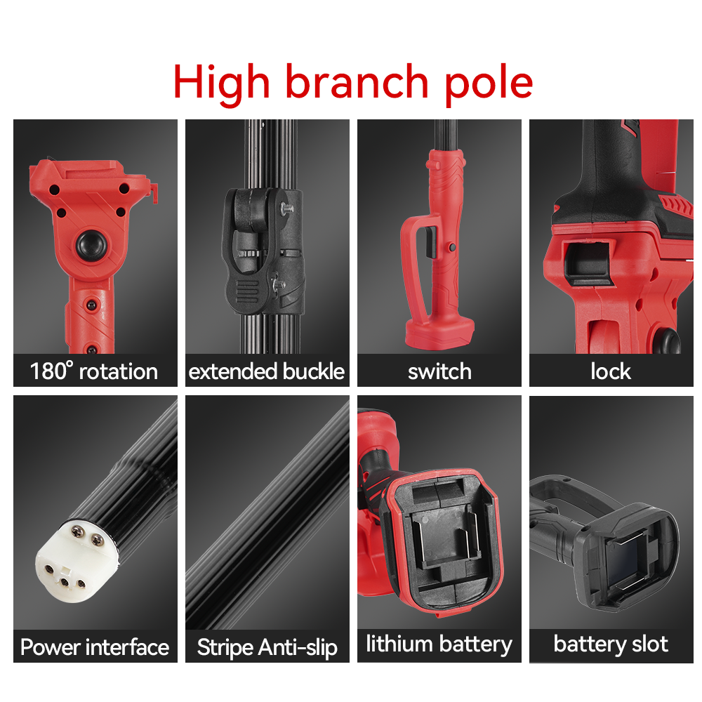 ONEVAN 8 Cordless Pole Saw 2 In 1 Brushless Chainsaw with Telescoping Pole(1.08-2.01m) | For Makita 18V Battery