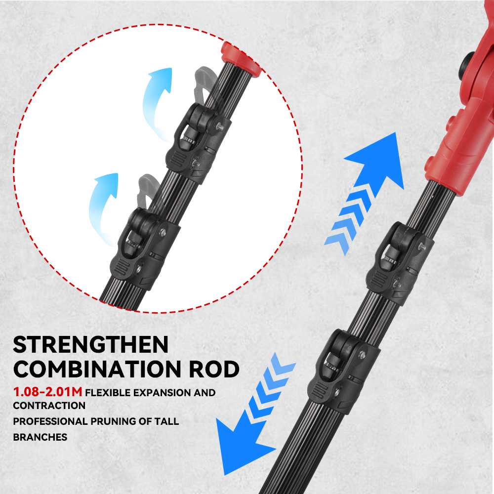 ONEVAN 8 Cordless Pole Saw 2 In 1 Brushless Chainsaw with Telescoping Pole(1.08-2.01m) | For Makita 18V Battery
