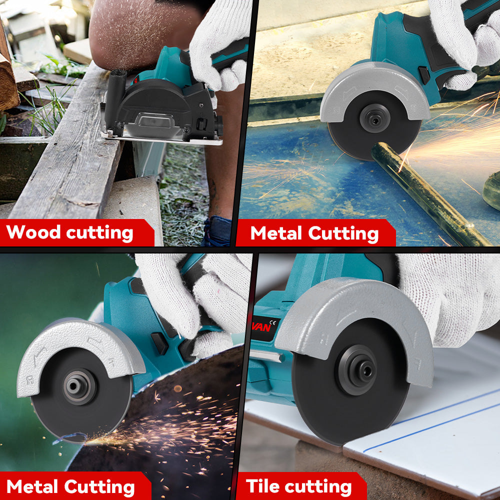 ONEVAN 76mm Brushless Cordless Angle Grinder | For Makita 18V Battery