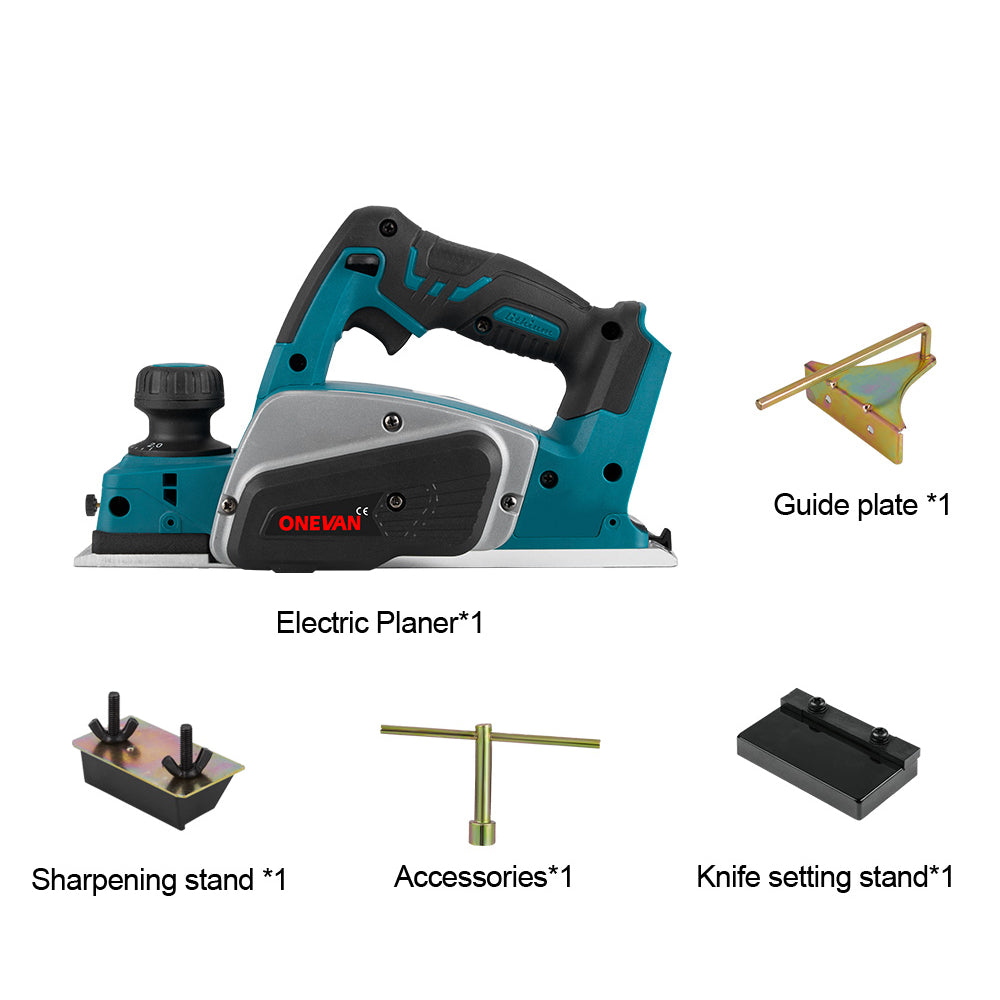 ONEVAN 13mm Electric Drill & 18V Handheld Planer Brushless Cordless 2?Pc. Combo Kit 6.0Ah