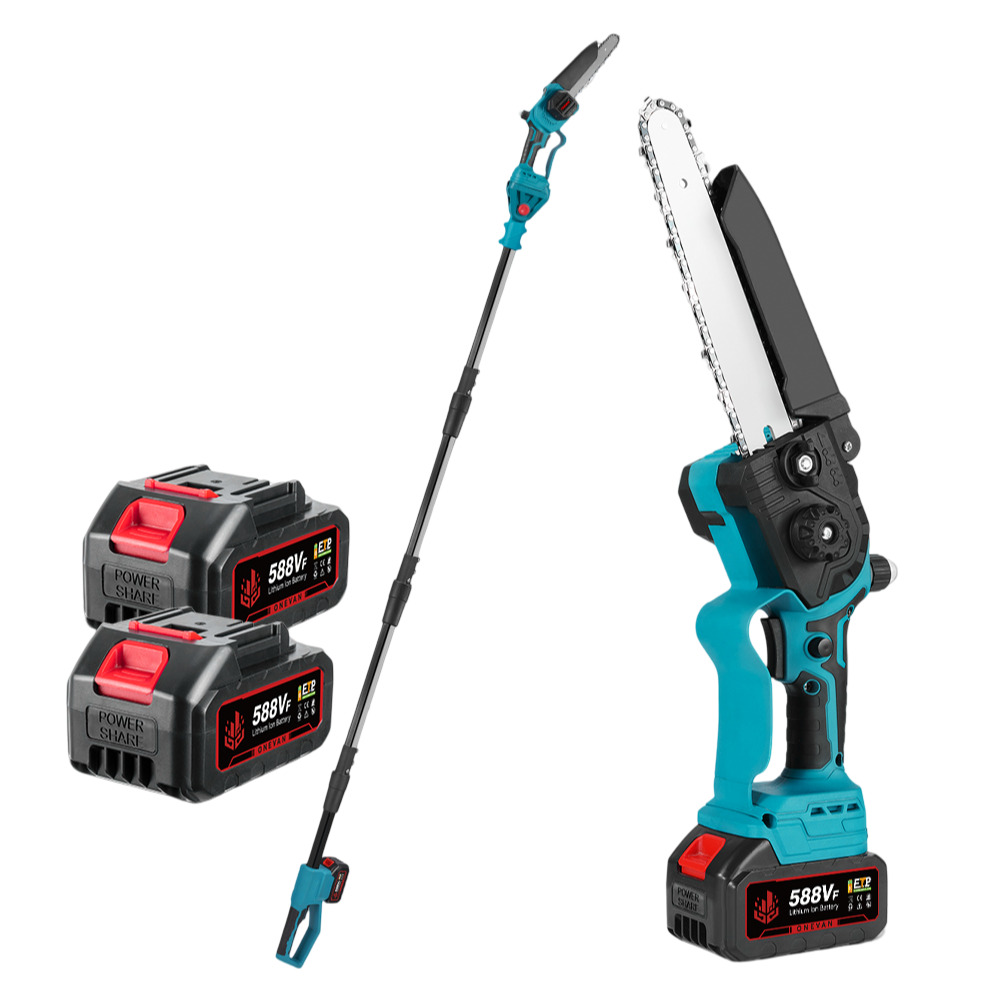 ONEVAN 8 Cordless Pole Saw 2 In 1 Brushless Chainsaw with Telescoping Pole(1.08-2.01m) | For Makita 18V Battery