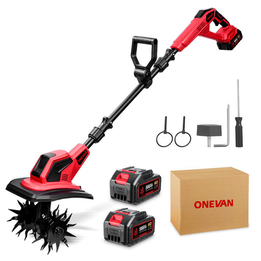 ONEVAN Brushless Cordless Tiller Cultivator | For Makita 18V Battery
