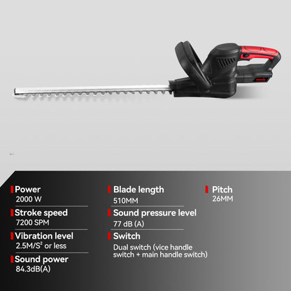 ONEVAN 510mm Cordless Brushless Hedge Trimmer | For Makita 18V Battery