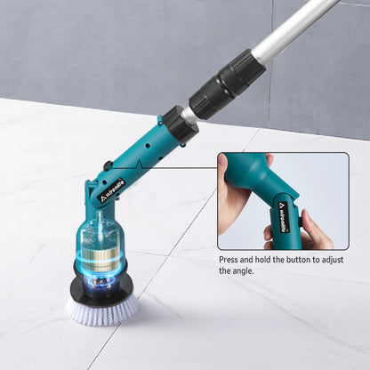 ONEVAN PowerClean Pro - Cordless Turbo Scrub with Adjustable Arm and 8 Interchangeable Heads