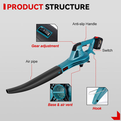 ONEVAN High Pressure Cordless Garden Electric Hairdryer | For Makita 18V Battery