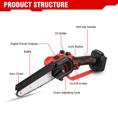 ONEVAN 6 Mini Portable Cordless Chainsaw | For Makita 18V Battery