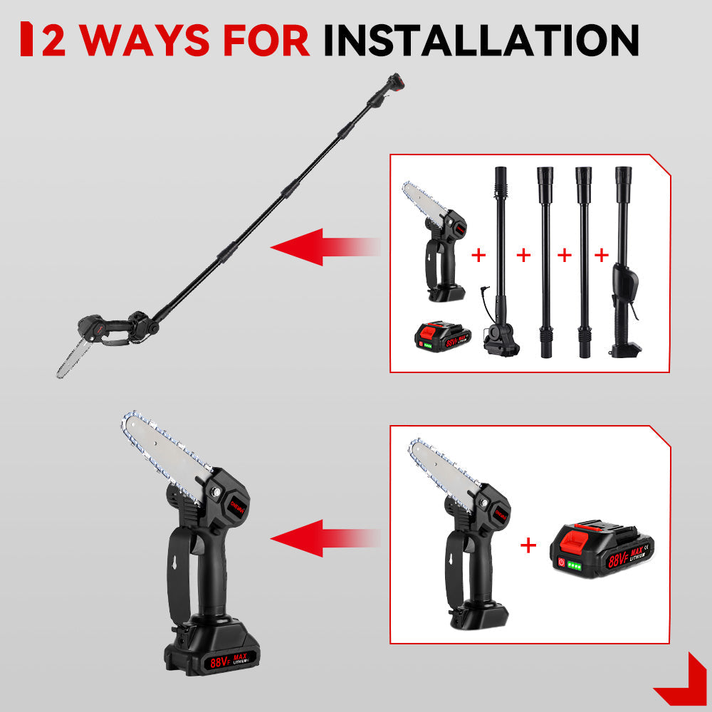 ONEVAN 6 Cordless Telescoping Pole(1.3-2.25m) Chainsaw | For Makita 18V Battery
