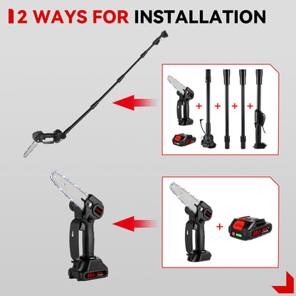 ONEVAN 6 Cordless Telescoping Pole(1.3-2.25m) Chainsaw | For Makita 18V Battery