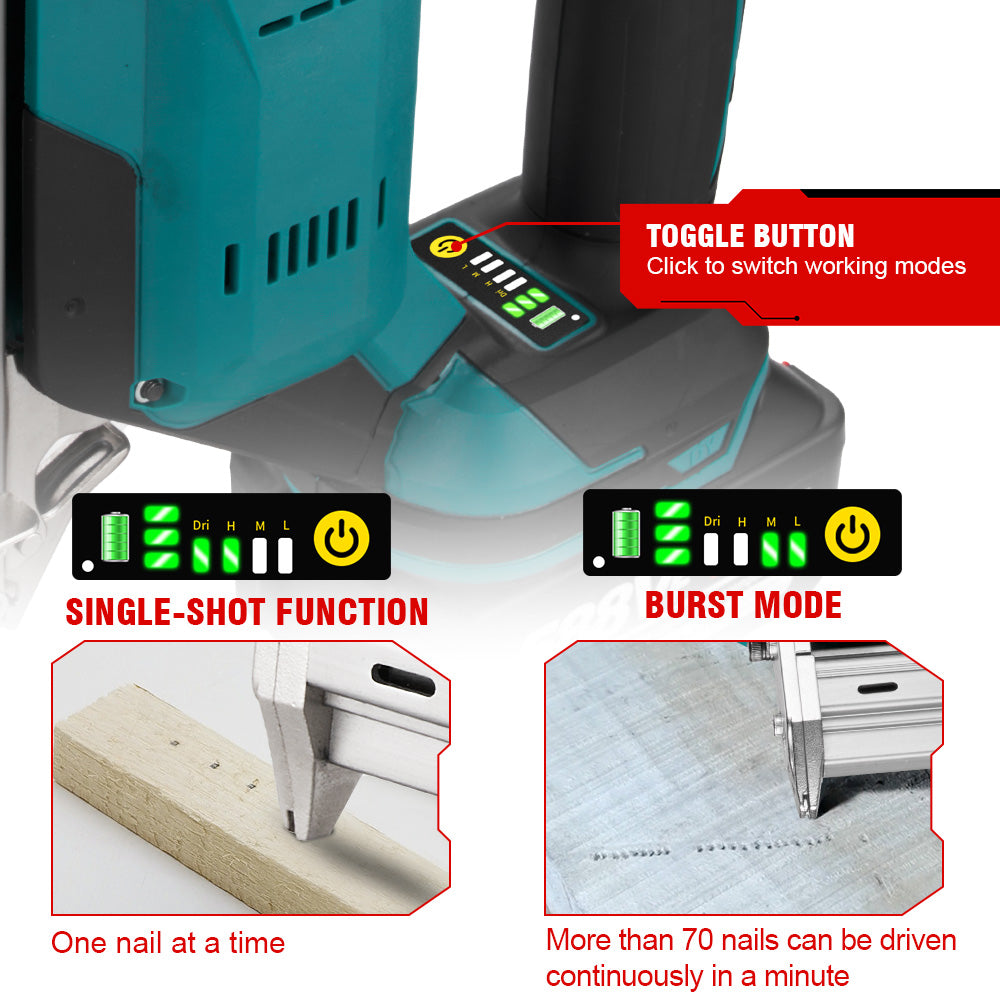 ONEVAN F30G Cordless Brushless Electric Nail Guns | For Makita 18V Battery