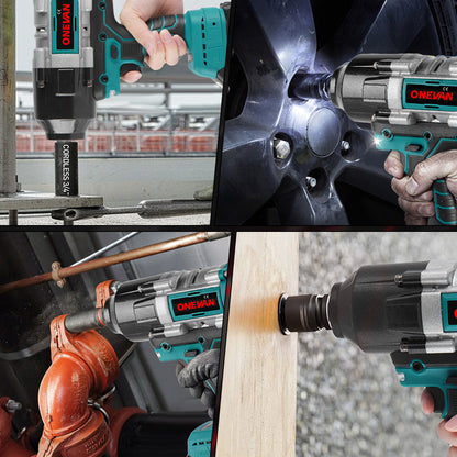 ONEVAN 3/4 3100N¡¤m Brushless Cordless Impact Wrench | For Makita 18V Battery