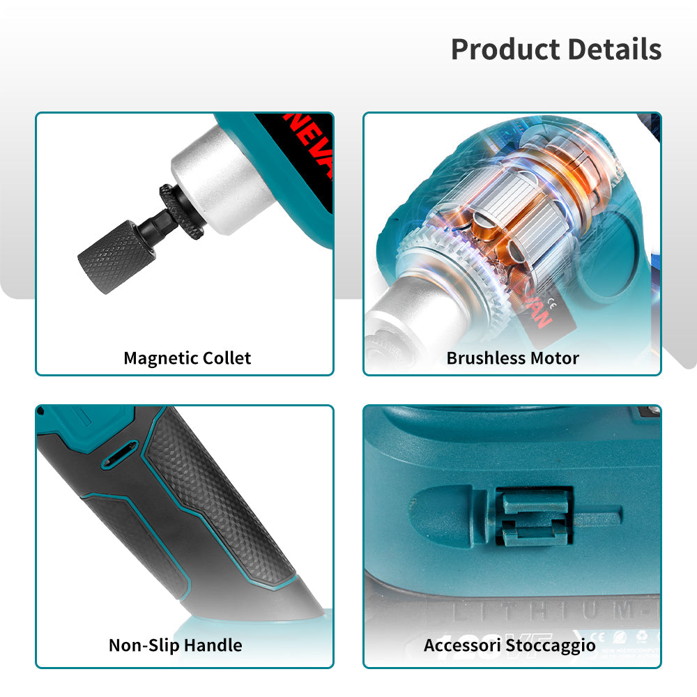 ONEVAN 20V Brushless Cordless Auto Hammer | For Makita 18V Battery