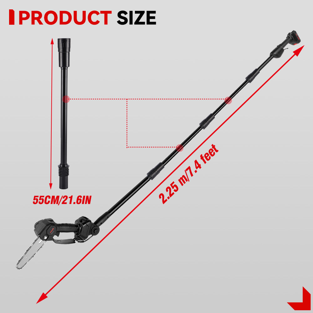 ONEVAN 6 Cordless Telescoping Pole(1.3-2.25m) Chainsaw | For Makita 18V Battery