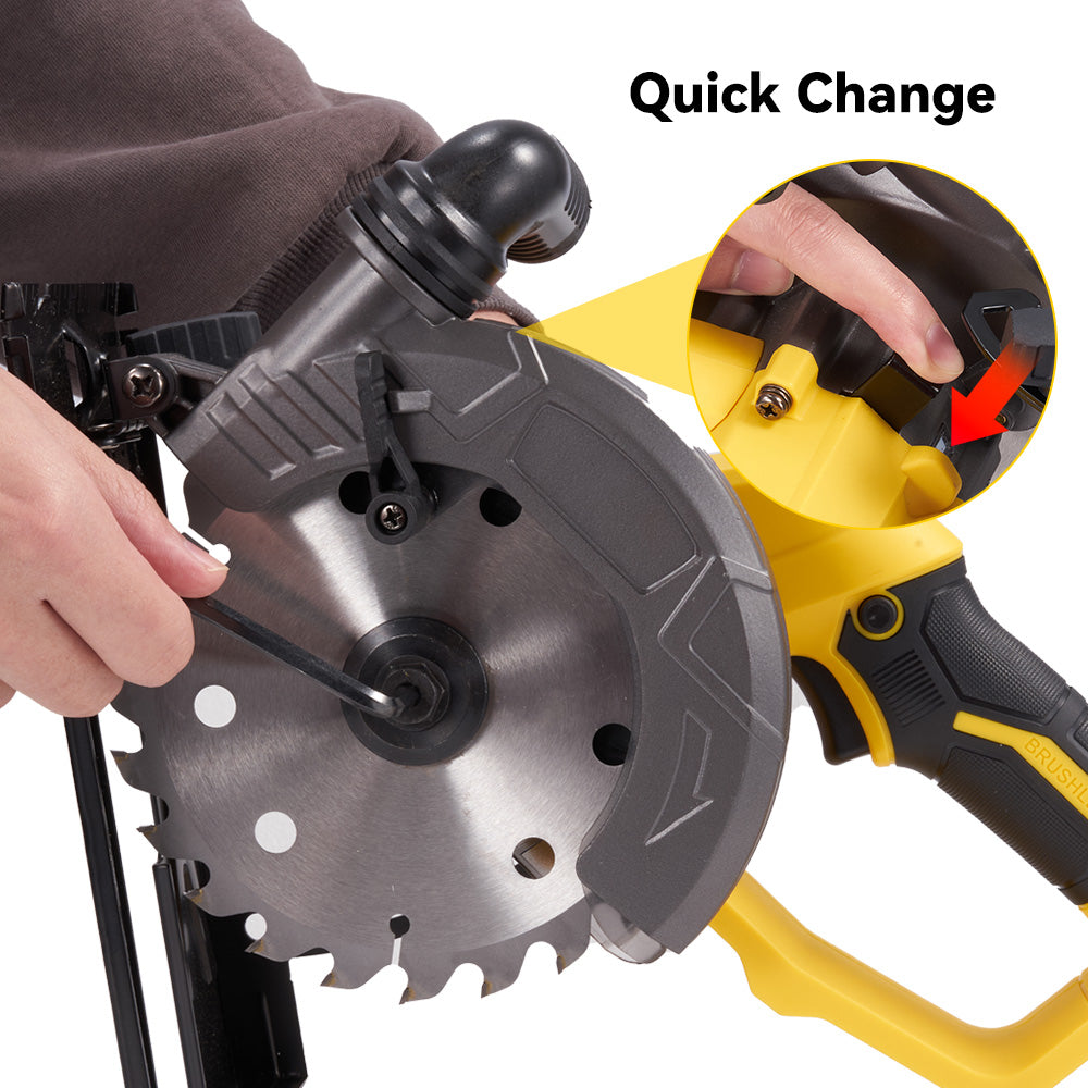 ONEVAN 150mm 6 Inch Cordless Brushless Handheld Multi-function Circular Saws | For Makita 18V Battery