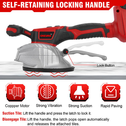ONEVAN 8-Speed Cordless Automatic Tile Vibration Leveling Machine | For Makita 18V Battery