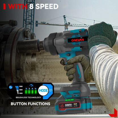 ONEVAN 3/4 3500N¡¤m Brushless Cordless Impact Wrench | For Makita 18V Battery