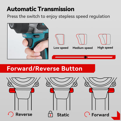 ONEVAN 3/4 3500N¡¤m Brushless Cordless Impact Wrench | For Makita 18V Battery