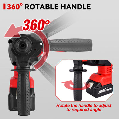 ONEVAN 26mm 2000W Brushless Cordless Hammer Drill | For Makita 18V Battery