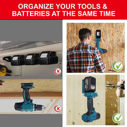 ONEVAN 2 In 1 Power Tool Holder Battery Mount Hanger Case