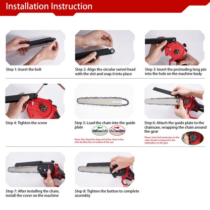 ONEVAN 8 Cordless Brushless Outdoor Pruning Saw | For Makita 18V Battery