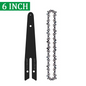 ONEVAN Set of steel chains and guides for electric saw 6/8 inches