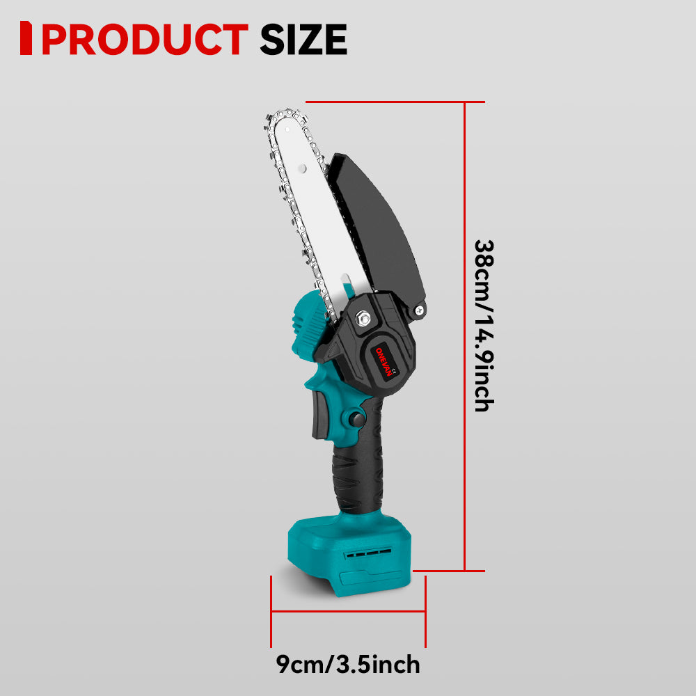 ONEVAN 6 Mini Brushless Cordless Chainsaw Compatible with Extension Pole