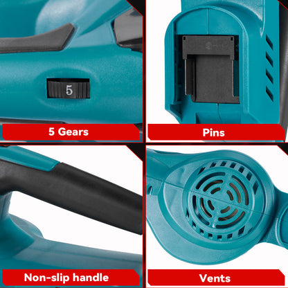 ONEVAN 5500W Brushless Cordless 5-Speed Snow/Leaf Blower | For Makita 18V Battery