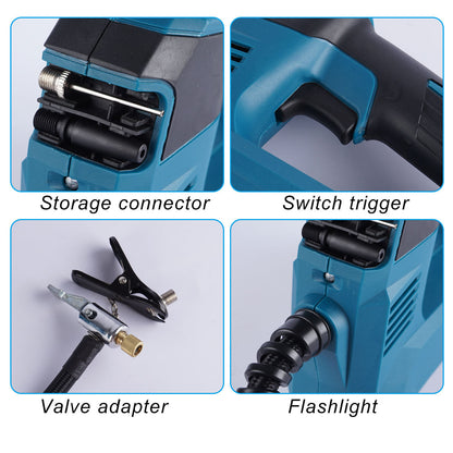 ONEVAN High Pressure Cordless Car Inflator Pump With Digital Display | For Makita 18V Battery