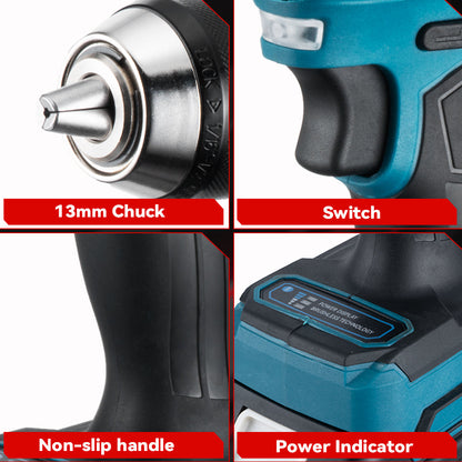 ONEVAN 650N¡¤m 13mm Brushless Cordless Drill 20+3 Torque | For Makita 18V Battery