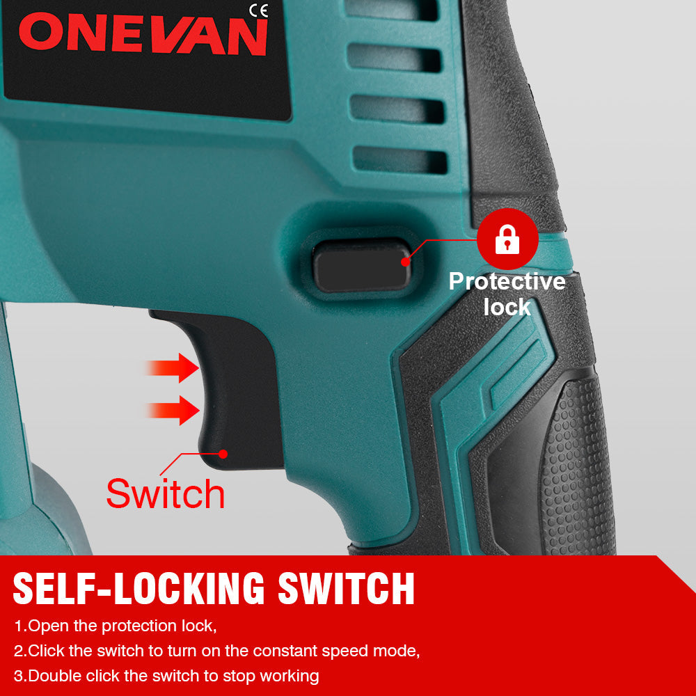ONEVAN 35mm 15500VPM Electric Vibrator Concrete | For Makita 18V Battery