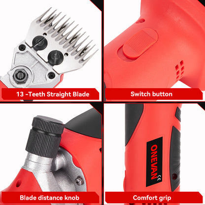 ONEVAN 550W Cordless 13 Teeth Sheep Shears | For Makita 18V Battery