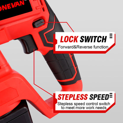 ONEVAN 26mm 2000W Brushless Cordless Hammer Drill | For Makita 18V Battery
