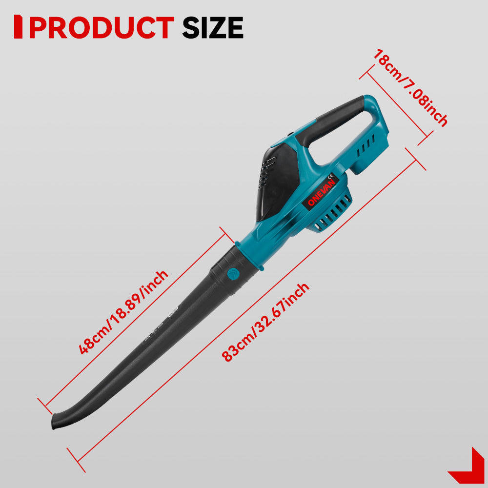 ONEVAN 5500W Brushless Cordless 5-Speed Snow/Leaf Blower | For Makita 18V Battery