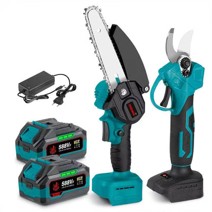 ONEVAN 6 Chainsaw & 25mm Pruner Brushless Cordless 2?Pc. Combo Kit 6.0Ah